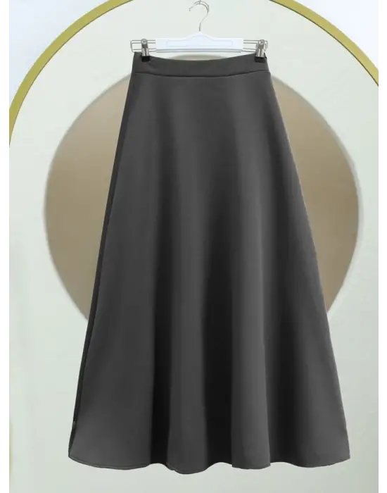 Bol Kiloş Sukuba Puf Etek     -Füme