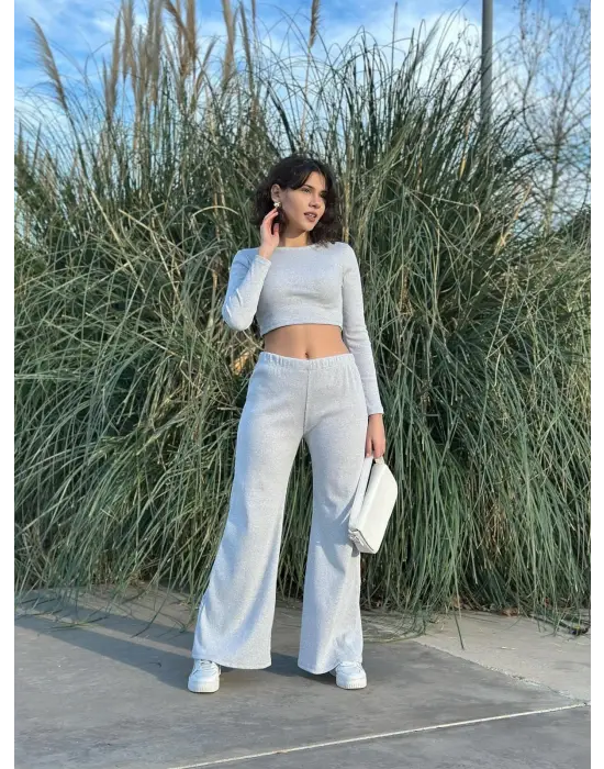 Bol paça altüst takım gri w1197