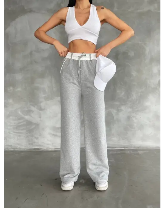 Omarı Rahat Fit Bol Paça Pantolon