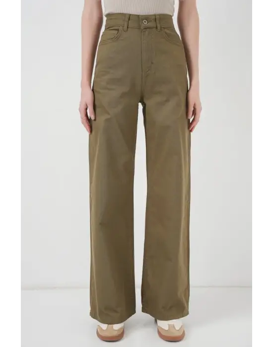 Bol Paça Yüksek Bel Palazzo Pantolon