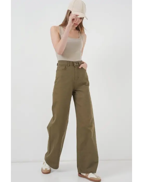 Bol Paça Yüksek Bel Palazzo Pantolon