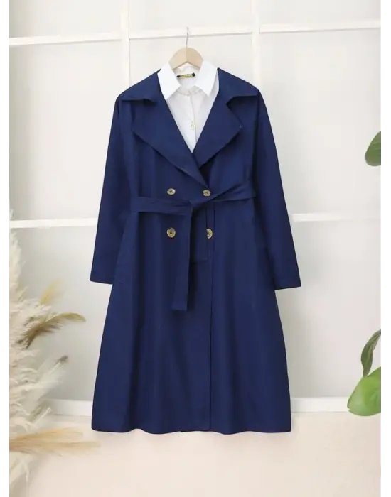 Bolero Detaylı Kemerli Araboy Trençkot -Laci