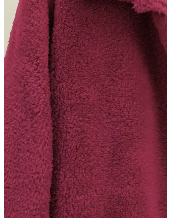 Omarı Şık ve Rahat Pelüş Ceket - Bordo