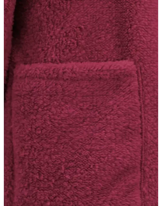 Omarı Şık ve Rahat Pelüş Ceket - Bordo