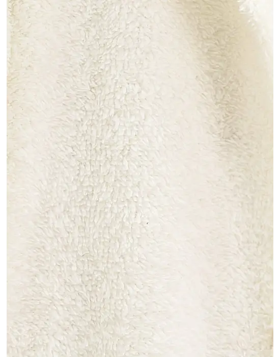 Boydan Düğmeli Cepli Pelüş Ceket -Ekru