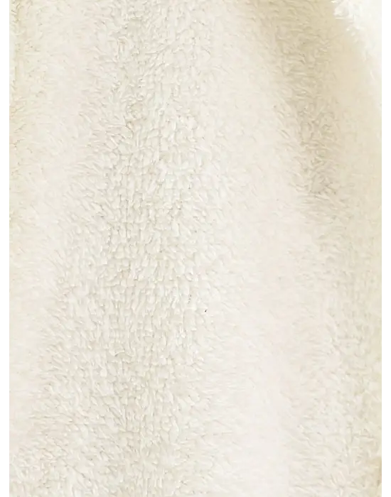 Boydan Düğmeli Cepli Pelüş Ceket -Ekru