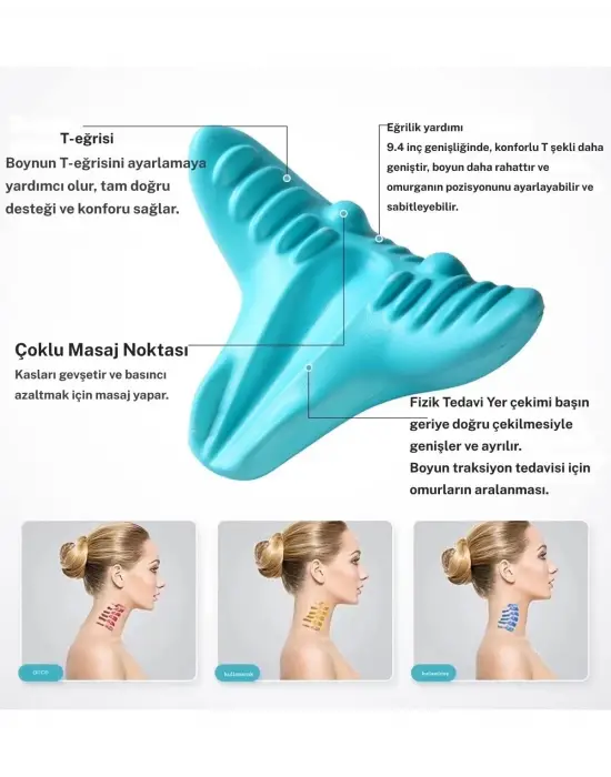 Omarı Yüksek Etkili Boyun ve Omuz Masaj Desteği Cihazı