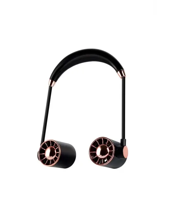 Boyunluk Fan Hava Soğutucu Vantilatör Boyuna Asmalı Şarjlı 3 Kademeli Mini Klima Siyah