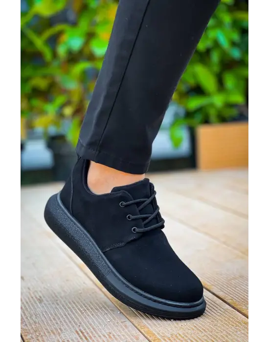 Omarı Siyah Süet Bağcıklı Günlük Erkek Ayakkabı