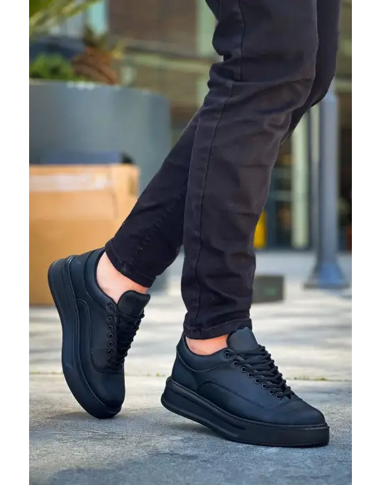 Omarı Siyah Tabanlı Bağcıklı Günlük Erkek Ayakkabı