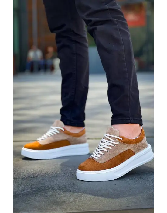 Vizon Taba Süet Bağcıklı Günlük Erkek Ayakkabı