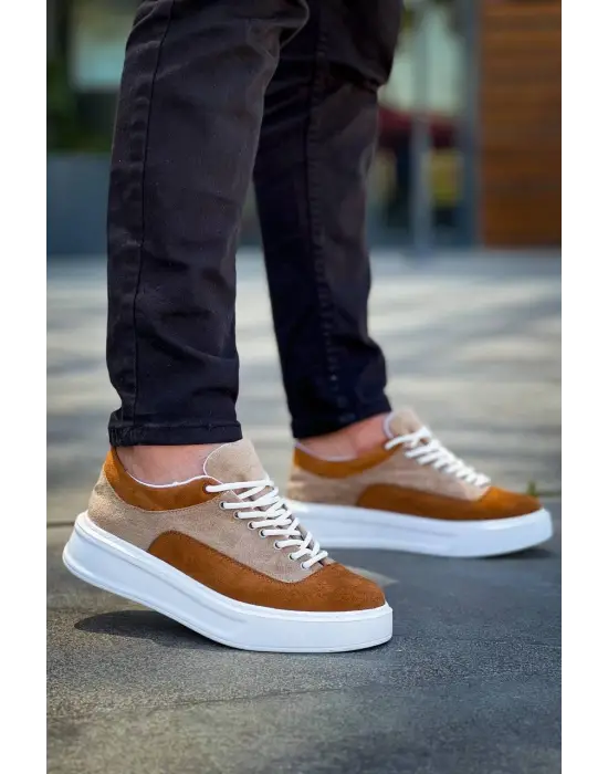 Vizon Taba Süet Bağcıklı Günlük Erkek Ayakkabı