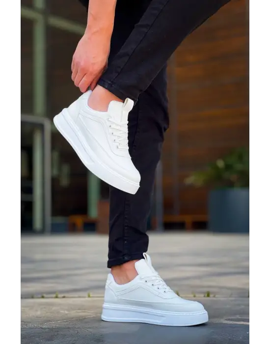 Trend Yüksek Taban Bağcıklı Erkek Ayakkabı