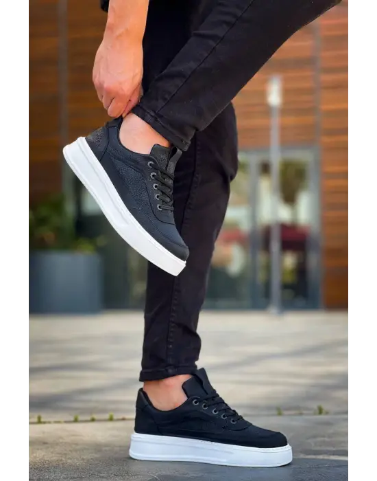 Modern Yüksek Taban Bağcıklı Erkek Ayakkabı