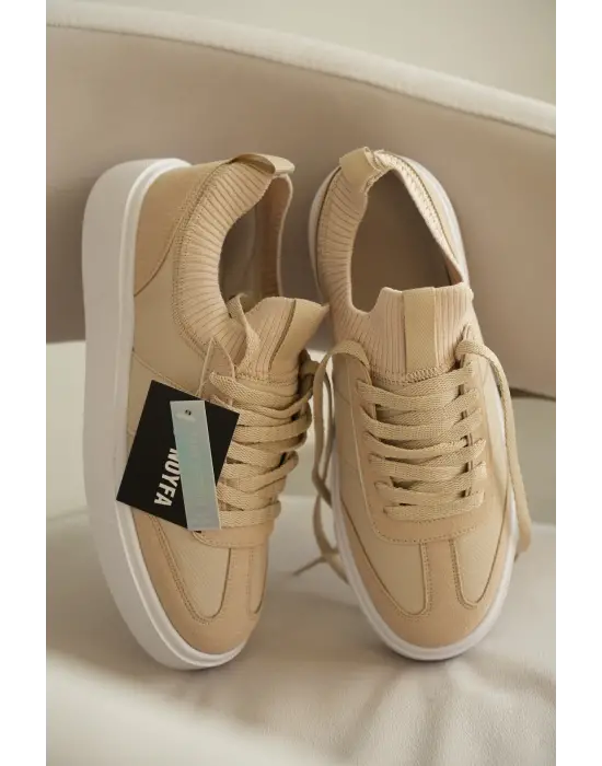 BR-010 Benorra Bej Cilt Günlük Erkek Ayakkabı