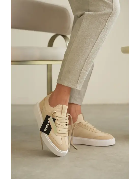 BR-010 Benorra Bej Cilt Günlük Erkek Ayakkabı