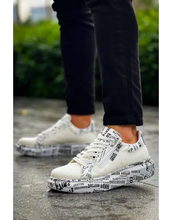 Trend Beyaz Gazete Erkek Ayakkabı