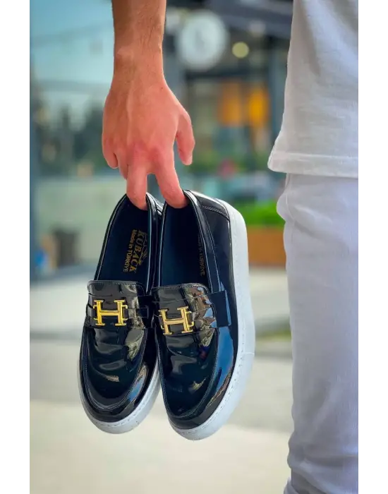 Modern Siyah Rugan Erkek Ayakkabı