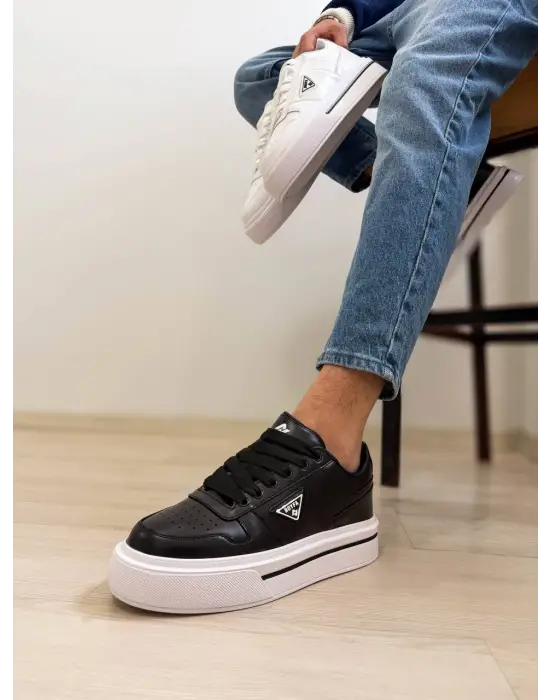 BR-04 Benorra Siyah Cilt Günlük Erkek Ayakkabı