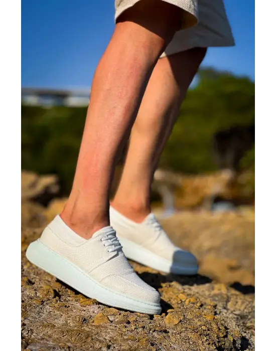 Trend Beyaz Günlük Erkek Ayakkabı