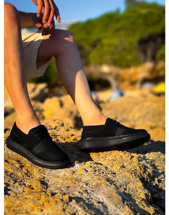 Modern Bağcıklı Deri Erkek Ayakkabı