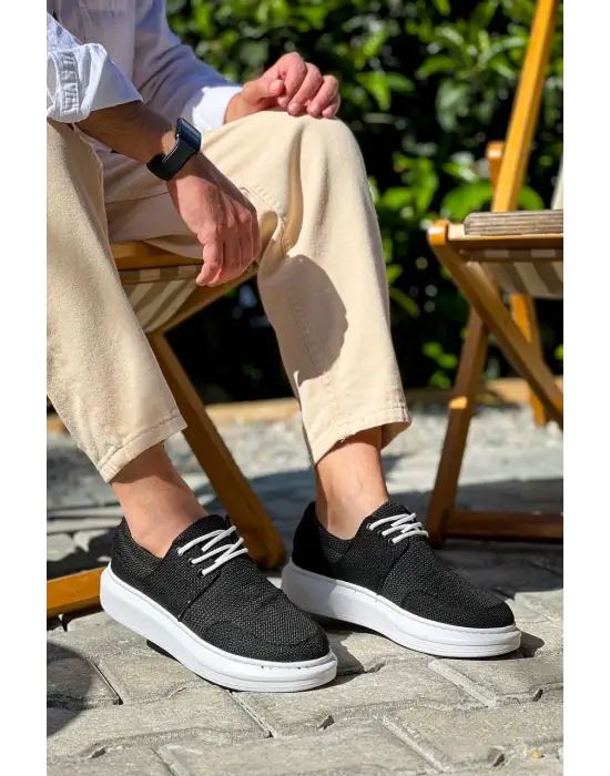 Omarı Siyah Günlük Erkek Ayakkabı - Rahat ve Şık Tasarım