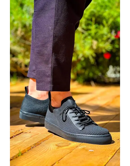 Yüksek Taban Bağcıklı Günlük Erkek Ayakkabı