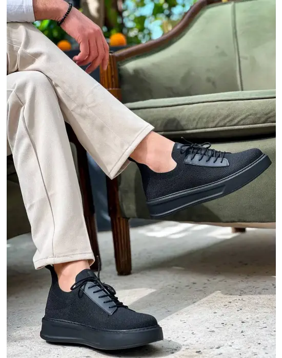 Stil Sahibi Bağcıklı Triko Erkek Ayakkabı