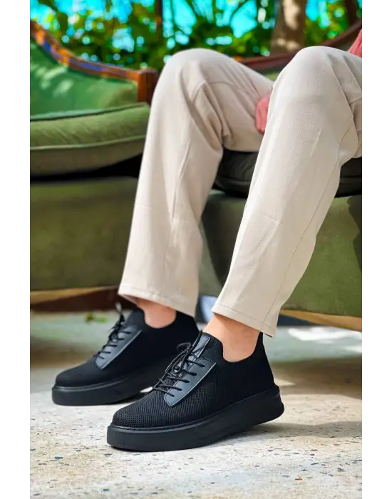 Stil Sahibi Bağcıklı Triko Erkek Ayakkabı