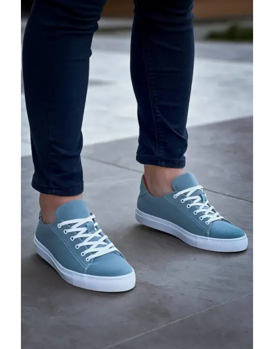 Modern Yüksek Taban Bağcıklı Erkek Ayakkabı