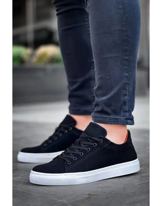 Yüksek Taban Bağcıklı Günlük Erkek Ayakkabı