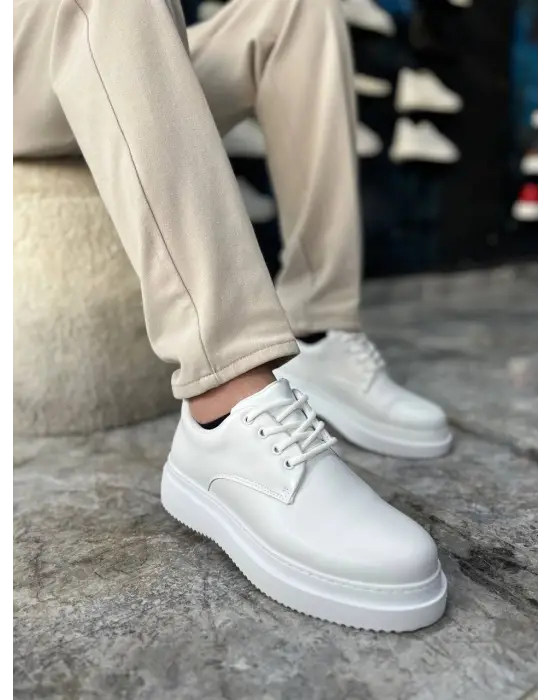 BR-16 Benorra Beyaz Cilt Günlük Erkek Ayakkabı