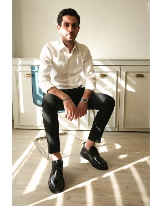 BR-16 Benorra Kömür Rugan Günlük Erkek Ayakkabı