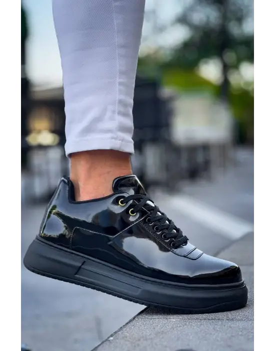 Modern Kömür Rugan Ayakkabı