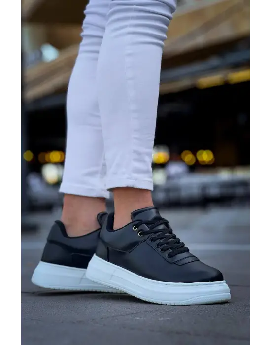 BR-20 Benorra Siyah Cilt  Günlük Erkek Ayakkabı