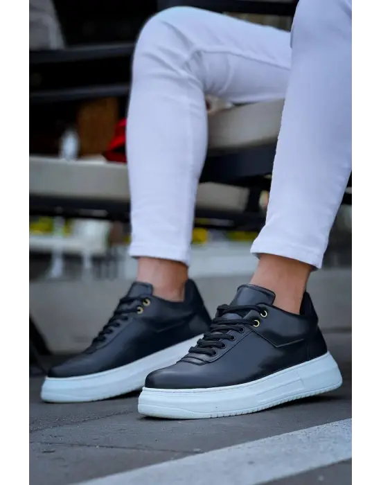 BR-20 Benorra Siyah Cilt  Günlük Erkek Ayakkabı