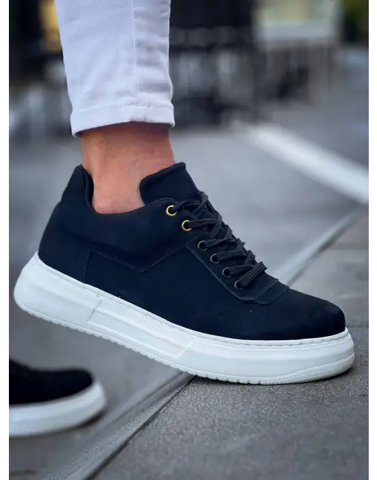 Modern Siyah Süet Erkek Ayakkabı