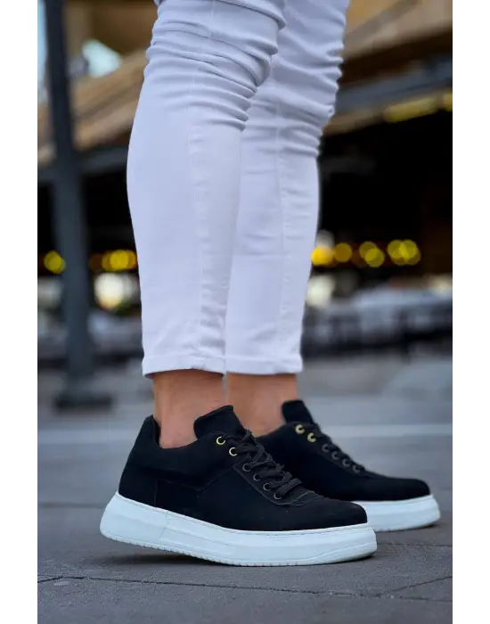 Modern Siyah Süet Erkek Ayakkabı