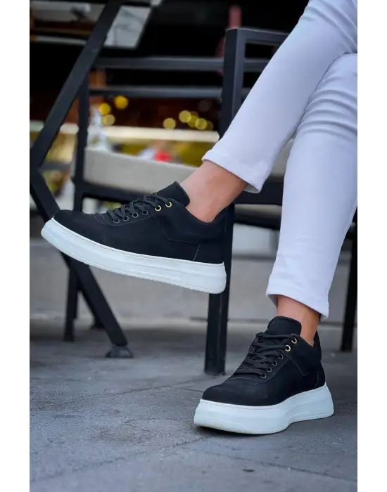 Modern Siyah Süet Erkek Ayakkabı