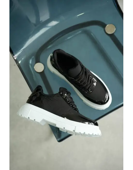 Modern Siyah Rugan Paraşüt Erkek Ayakkabı