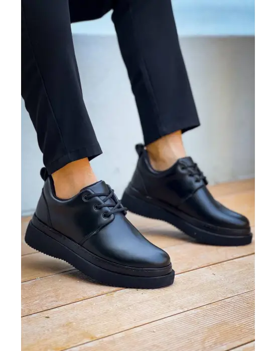 Omarı Siyah Taban Bağcıklı Günlük Erkek Ayakkabı