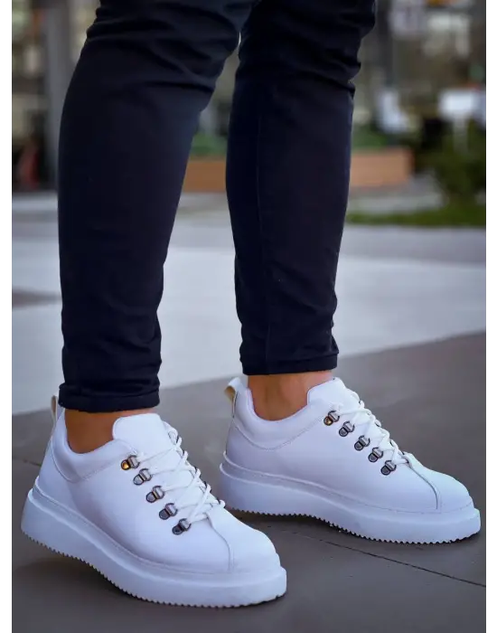 Modern Yüksek Taban Bağcıklı Erkek Ayakkabı