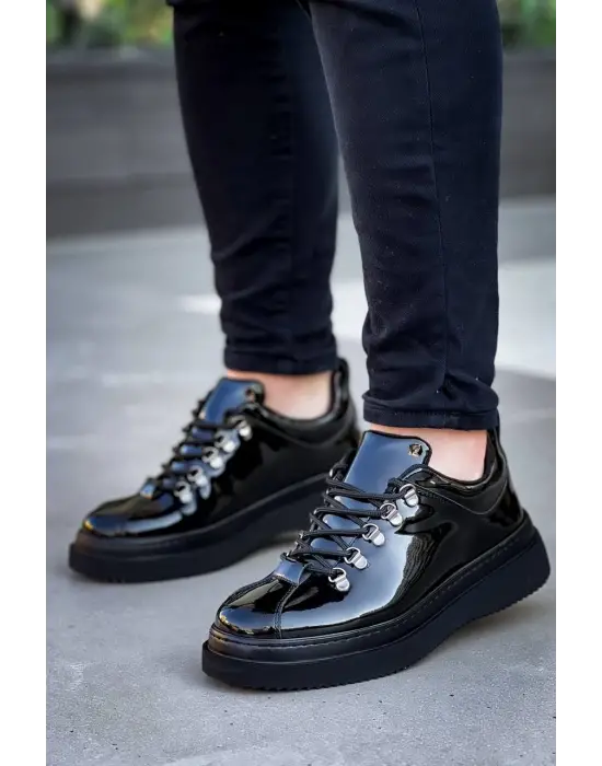 Yüksek Taban Bağcıklı Erkek Ayakkabı