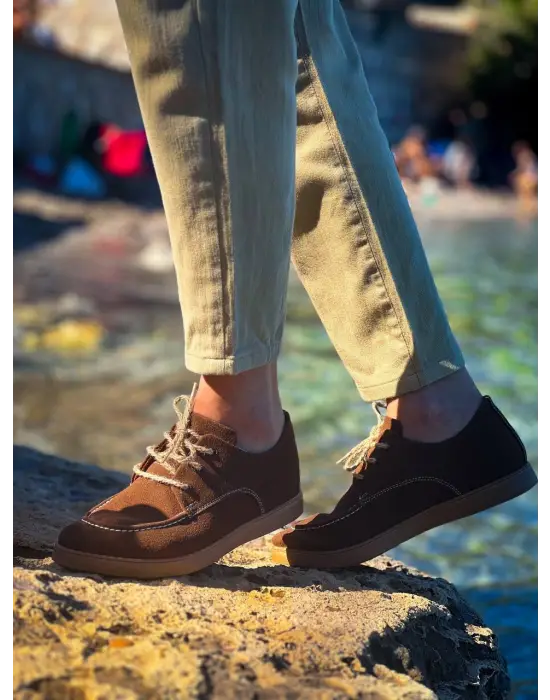 Modern Süet Bağcıklı Erkek Ayakkabı