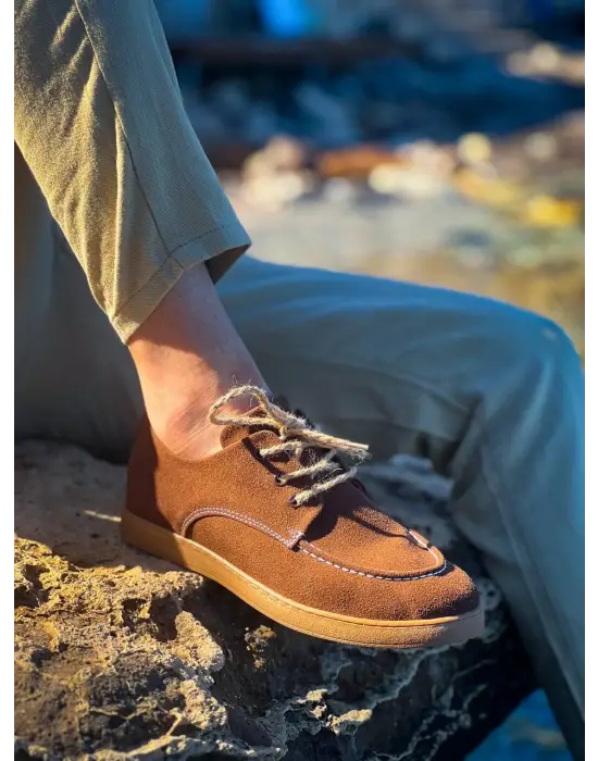 Modern Süet Bağcıklı Erkek Ayakkabı