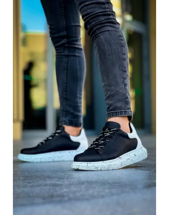 Trend Yüksek Taban Bağcıklı Erkek Ayakkabı