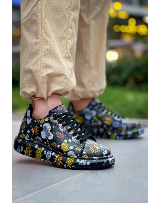 Omarı Siyah Boom Bağcıklı Erkek Günlük Ayakkabı