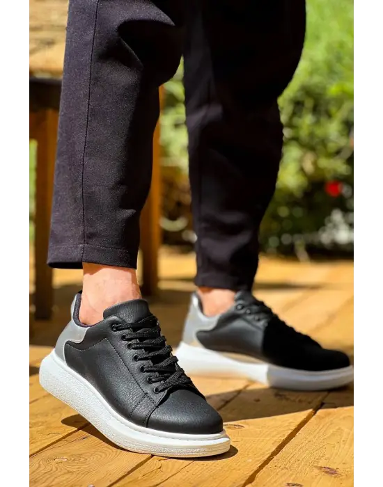 Modern Yüksek Taban Bağcıklı Erkek Ayakkabı