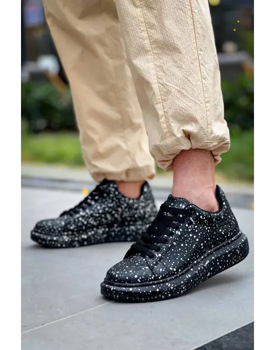 Omarı Siyah Günlük Erkek Ayakkabı - Omarı Bağcıklı Silwer Trend Model