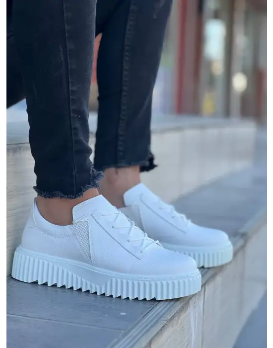 Omarı Beyaz Taban Detaylı Günlük Erkek Ayakkabı